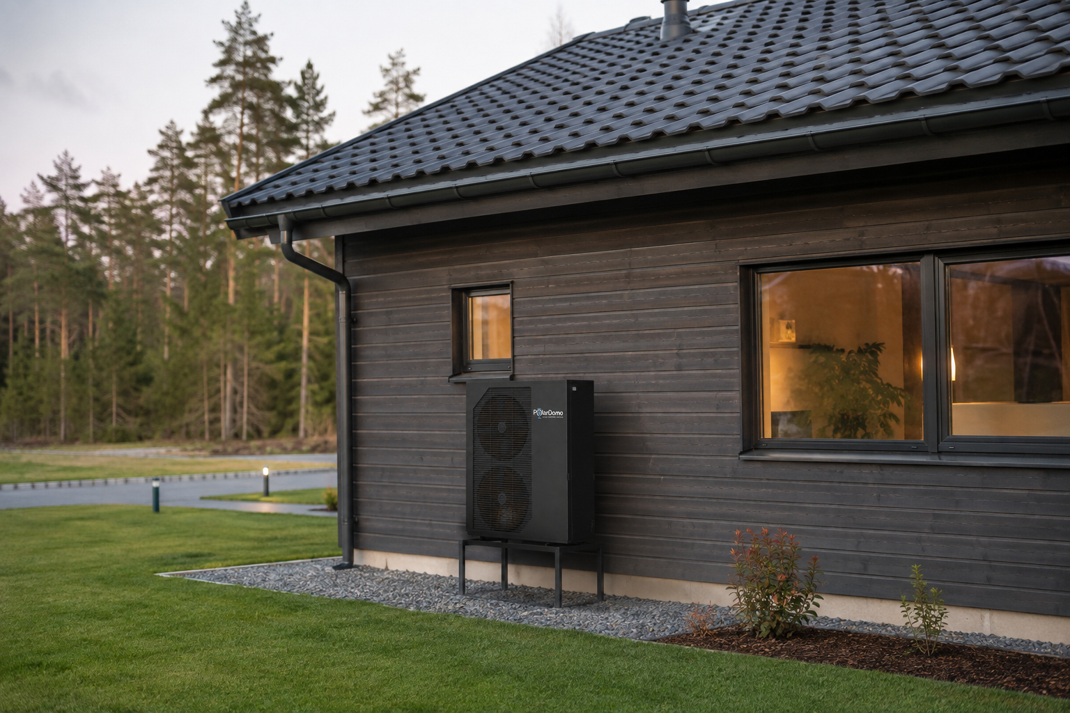 PolarDomo R290 H8 Series šilumos siurblys prie namo